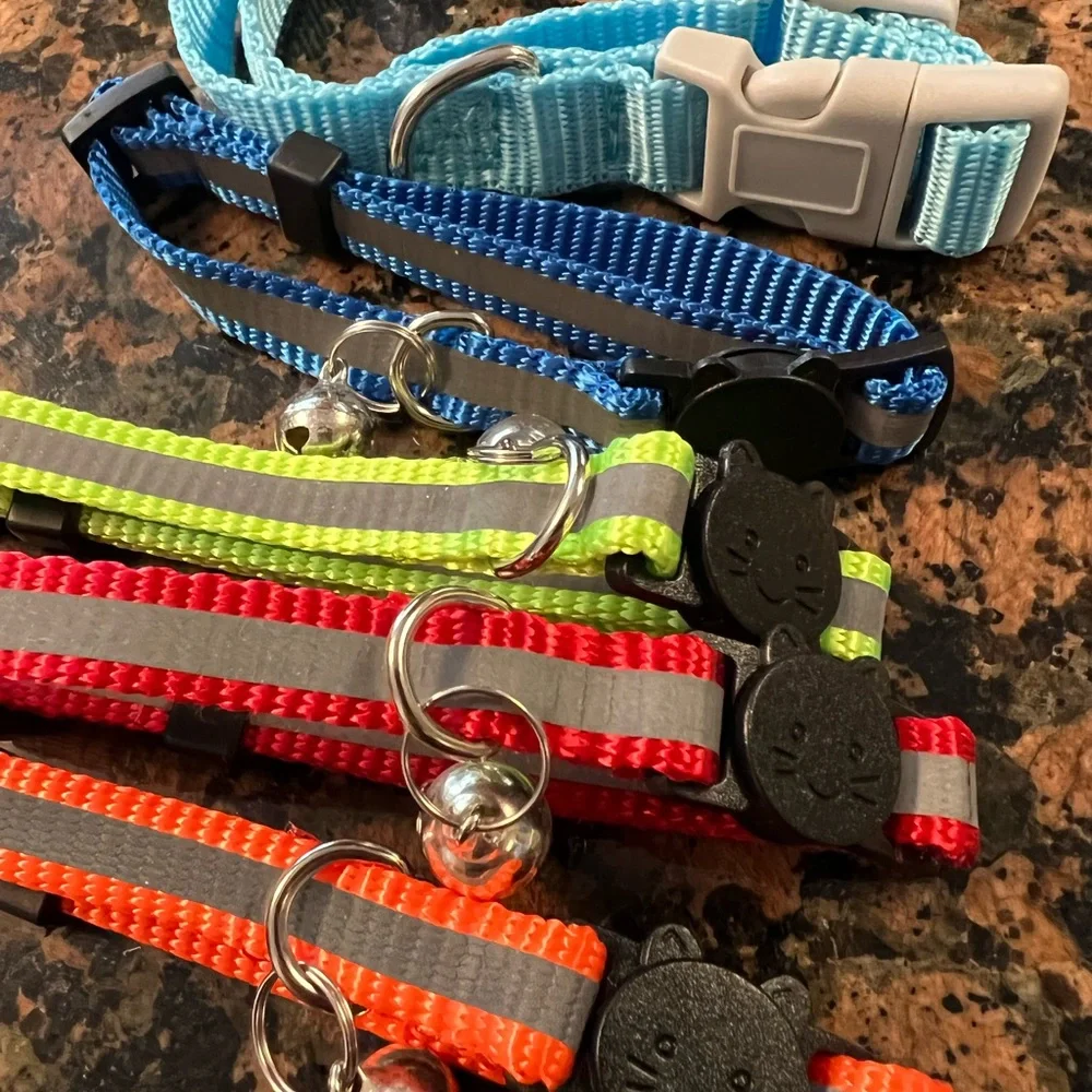 Cat collars with charm and bell!! NWOT LIGHT BLUE COLLAR NO LONGER AVAILABLE